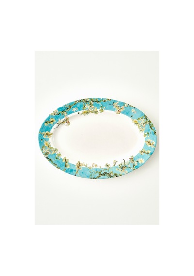 Bella Maison Van Gogh Almond Blossom Porselen Sunum Tabağı Turkuaz 30 Cm Turkuaz 2