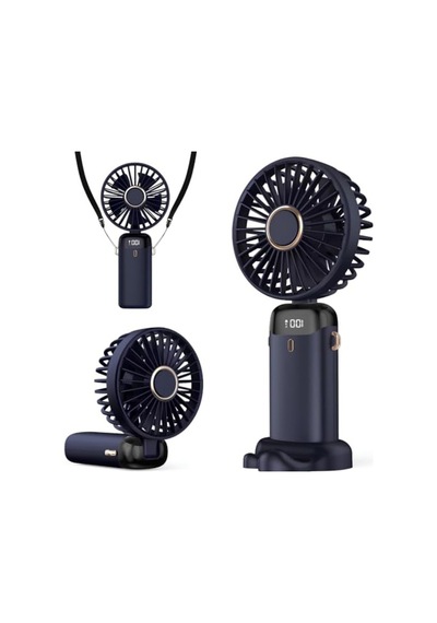 5 Kademe Hız Ayarlı Taşınabilir Şarjlı Mini Masaüstü Fan, Usb Ve Telefon Standlı