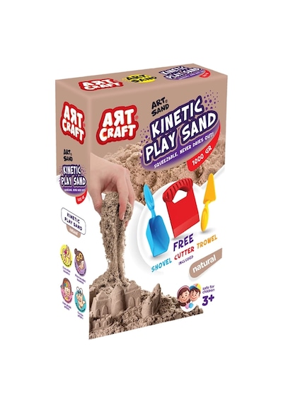 Art Sand Aksesuarlı Natural Oyun Kumu 1000 Gr. - Kinetik Kum Seti - Natural Kum - Doğal Kum Renkli