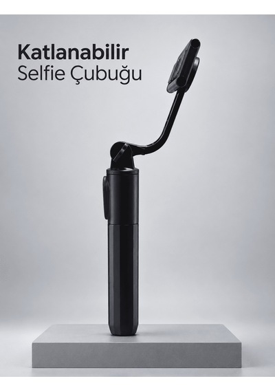 Tek Uzaktan Fotoğraf Çekimi İçin Döndürülebilir Telefon Tutuculu Selfie Çubuğu Najmaddin