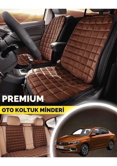 Egea Koltuk Minderi Ortopedik Cepli Araç Kılıf Seti Tam Uyumlu,taba Renk, Konforlu Tasarım