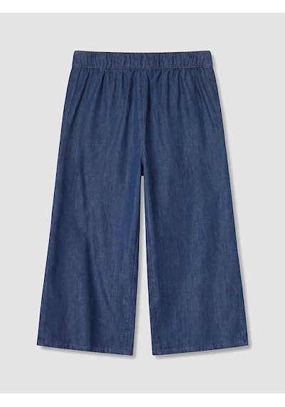 Lcw Grace Siyah Regular Fit Geniş Paça Kadın Jean Kapri