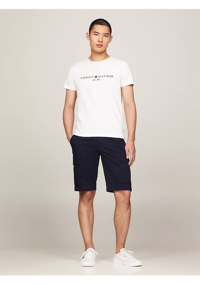 Tommy Hilfiger Erkek Core Tommy Logolu T-shirt -beyaz Beyaz