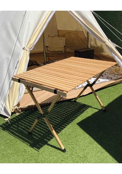 Campout Katlanır Ahşap Masa Çok Renkli