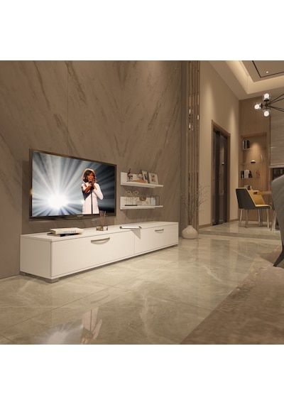 Decoraktiv Eko 4 Slm Std Tv Ünitesi Tv Sehpası Beyaz