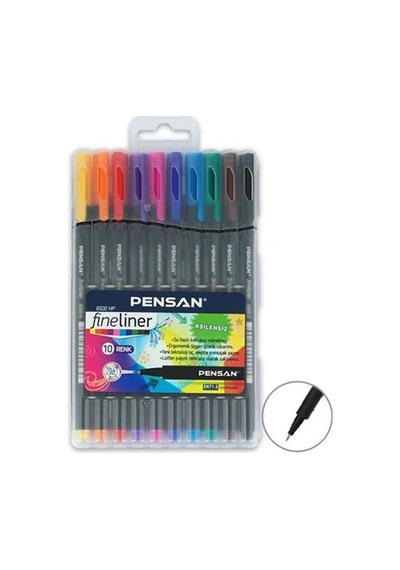 Pensan 6500 Fineliner 10Lu Plastik Kutulu Kalem
