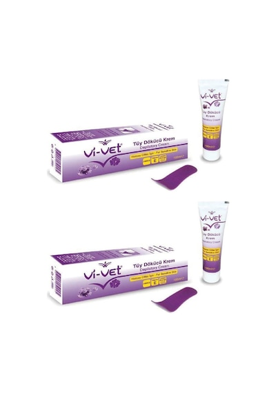 Vi-Vet Hassas Ciltler için Unisex Tüy Dökücü Krem 100 ML x 2