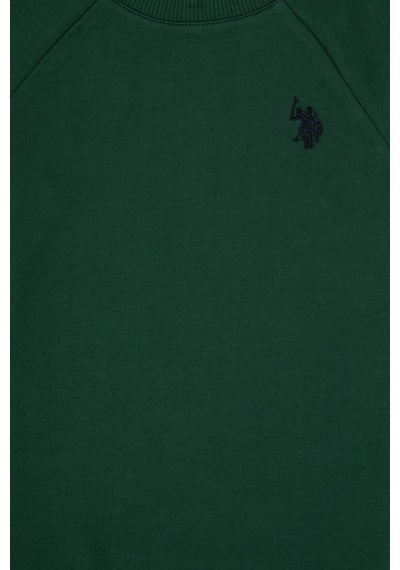 U.S. Polo Assn. Erkek Çocuk Koyu Yeşil Basic Bisiklet Yaka Sweatshirt 50313832-VR079