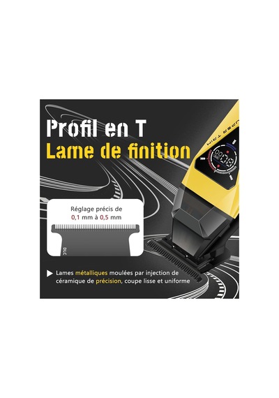Tıraş Makinesi Seti V-877 S3 - Profesyonel 3'lü 9000 Rpm Dlc Bıçak - Sarı