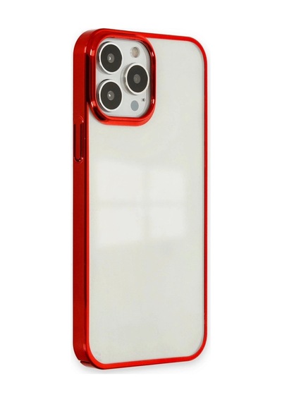 Apple iPhone Uyumlu   13 Pro Max Kılıf Element Silikon - Kırmızı Düz Renkli