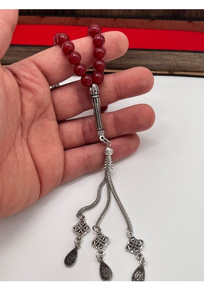 Akuamarin Taşı Tesbih 33 Lü Mavi Doğal Taş Renkli Metal Püsküllü Şık Tesbih + Kutulu+ Tsb66 Çok Renkli 05996688