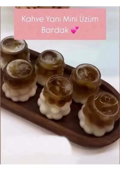Üzüm Model Kahve Yanı Bardağı 12 Adet 60 Cc Şeffaf