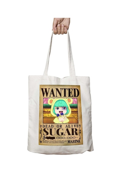 Art Hediye Wanted Sugar Anime İki Tarafı Kalıcı Baskılı Yıkanabilir Çanta Çok Renkli