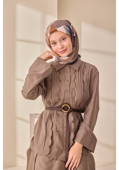 Silk Home Aura Eşarp 140001-02 Lacivert, Vizon, Kahve, Gri