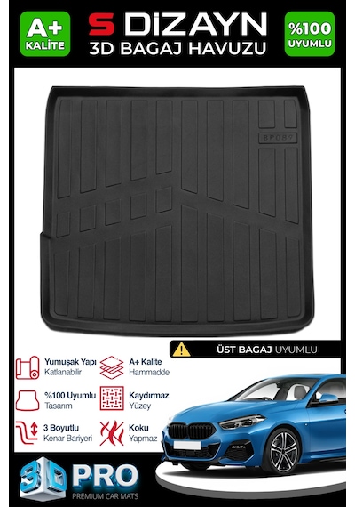S-dizayn Bmw 2 Serisi F44 Üst Bagaj 3d Pro Bagaj Havuzu 2019 Üzeri A+ Kalite