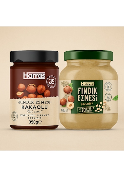 Fındık Ezmesi 2'li Kakaolu 350 Gr & Parçacıklı 310 Gr