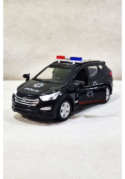 Işıklı Ve Sesli Polis Araba Metal Çek Bırak Polis Oyuncak Araba Model Polis Aracı 1:36 12cm Çok Renkli