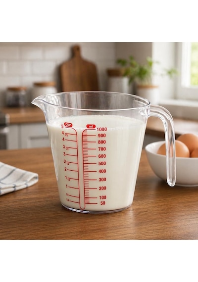 Dereceli Ölçü Kabı 1000 Ml Hacminde 10 Aralıklı Sert Plastik Ölçü Kabı 1l 1, 1000 Ml Diğer