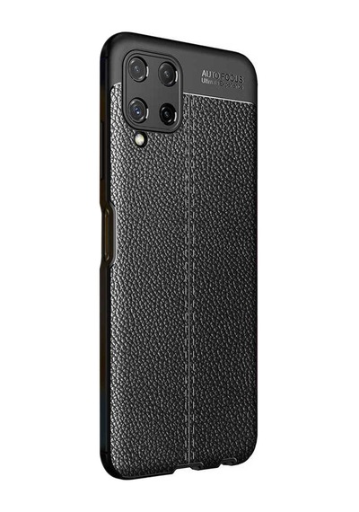 Microsonic Samsung Galaxy Uyumlu A22 4G Kılıf Deri Dokulu Silikon
