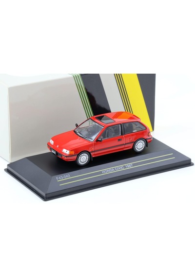 1:43 Ölçek Fırst43 1987 Honda Civic Kırmızı Diecast Metal Minyatür Model Araba 10cm