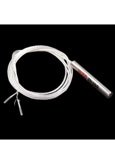 5 Adet Wzp Pt100 Sıcaklık Sensörü - 4x30mm Paslanmaz Çelik Prob, 50cm 2 Uçlu Hassas Isı Ölçer
