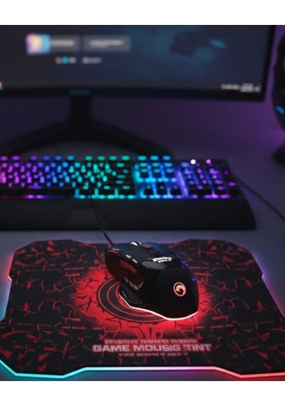 Işıklı Mouse Ve Mousepad Seti Ergonomik Tasarım Ve Rgb Aydınlatma