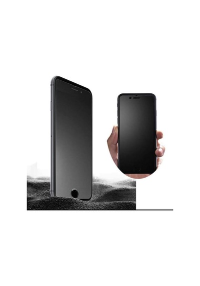 Apple Uyumlu   iPhone 8 - 7 - Se Mat Hayalet Ekran Gizli Privacy Tam Kaplayan Kırılmaz Seramik Ekran Koruyucu Siyah