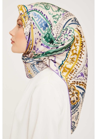 Armine Nostalji Serisi Twill İpek Eşarp 9037-50 Fuşya