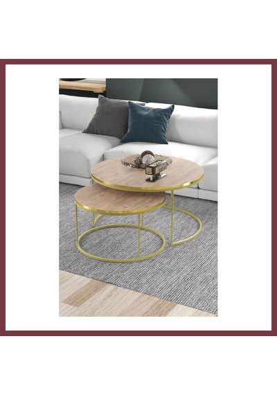 Storeşahin Gold Special 2'li Orta Sehpa Ceviz Shn0720
