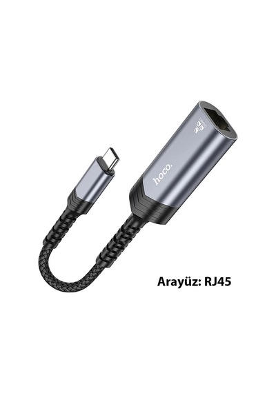 Hoco Ua26 Type-c Otg Rj45 İnternet Adaptörü Dönüştürücü 1000 Mbps- 5775