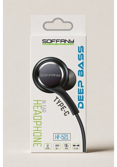 Soffany HF-521 Type-C Girişli Kulak İçi Kablolu Kulaklık