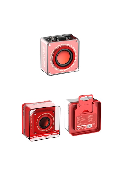 Lenyes S222 Mini Tws Kablosuz Bluetooth Hoparlör V5.3 5w Kırmızı