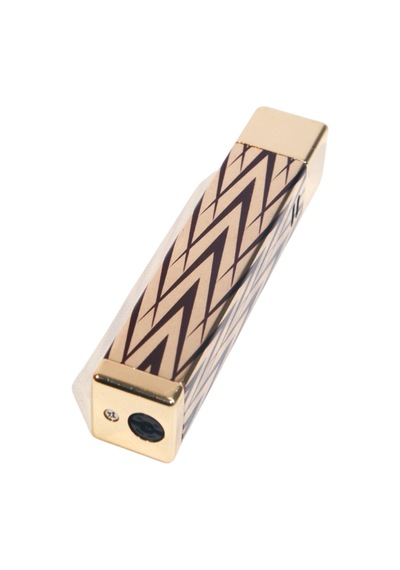 Parmida Tek Torch Pürmüz Gold-siyah Desenli Metal Puro Çakmağı