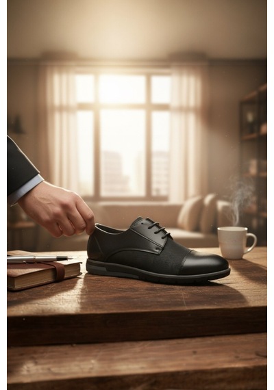 Enoch Erkek Smart Casual Ayakkabı - Tekstüre Detaylı Esnek Hafif Tabanlı Şehir Şıklığı Ve Ofis Ayakkabısı Siyah Enoch Erkek Smart Casual Ayakkabı - Tekstüre Detaylı Esnek Hafif Tabanlı Şehir Şıklığı Ve Ofis Ayakkabısı Siyah