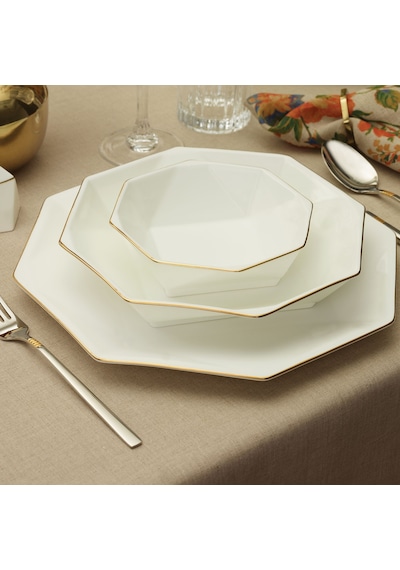Karaca Fine Pearl Quartz Gold 12 Kişilik 62 Parça Yemek Takımı