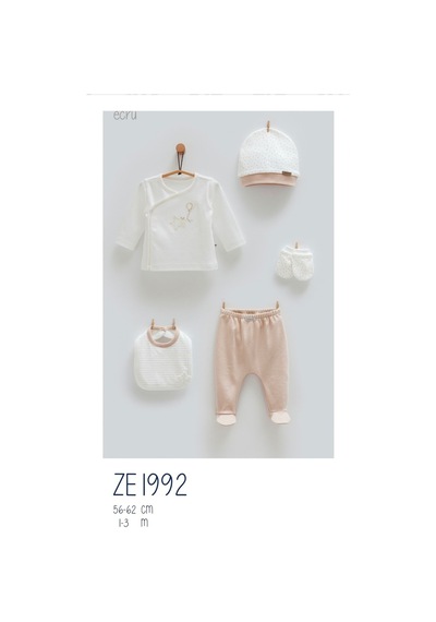 Caramell Basic Organik 5'li Set Hastane Çıkışı 2025 Ze1992 Ekru