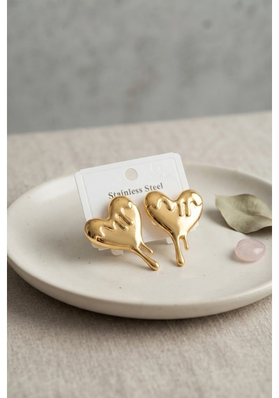 316l Çelik Renk Melting Heart Model Küpe Diğer