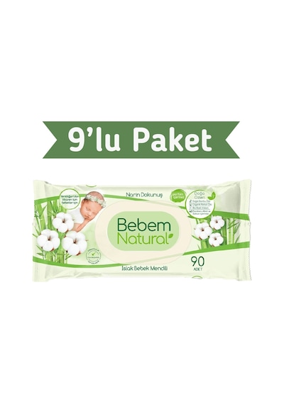 Bebem Natural Islak Havlu Mendil 90x9 810 Yaprak
