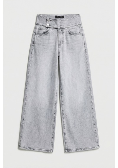 Itsbasic Kadın Gri Renk 4s6-12 Palazzo Fit Kemer Detaylı Elastan Kumaş Denim Jean Itsbasic Kadın Gri Renk 4s6-12 Palazzo Fit Kemer Detaylı Elastan Kumaş Denim Jean