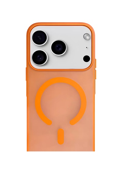 Apple Uyumlu iPhone 17 Pro Max Frostmag Matte Armor Magsafe Kılıf Sunset Orange Sunset Orange