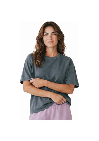 Sportive Sara Kadın Gri Günlük Stil T-shirt 26yk0026-kgrı