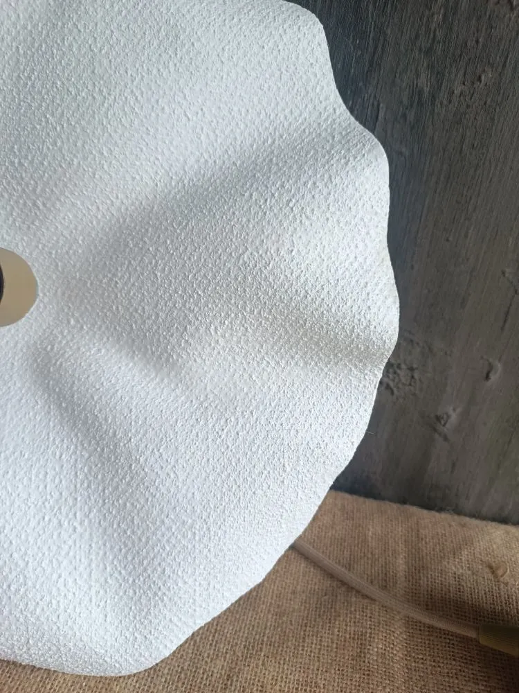 Kumaş Avize S - Pirinç Aksesuarlı Zara Home Tarzı Tasarım Beyaz