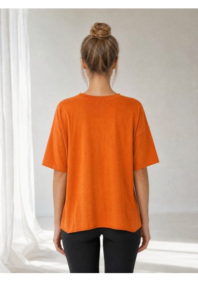 Nealirsanall.com Kadın Penye Oversize İtalyan Tunik - Asimetrik Kesim Salaş Tişört Siyah