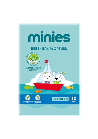 Minies Bebek Bakım Örtüsü 10 Adet 60 X 90 Cm - 8 Adet Tarı