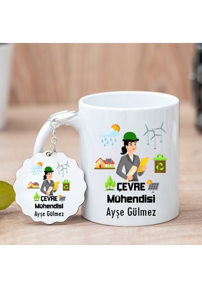 Çevre Mühendisi Kupa Bardak Ve Anahtarlık