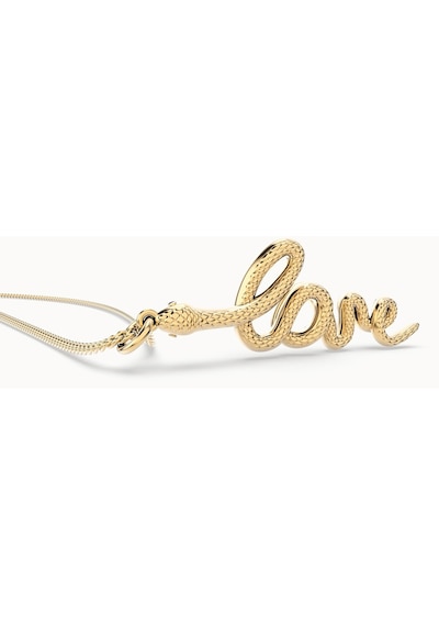 Chocli 18 Ayar Altın Kaplama Love Snake Kolye Siyah - Pembe