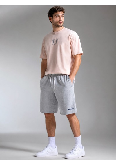 Diadora Saloon Pamuklu Erkek Gri Spor Şort