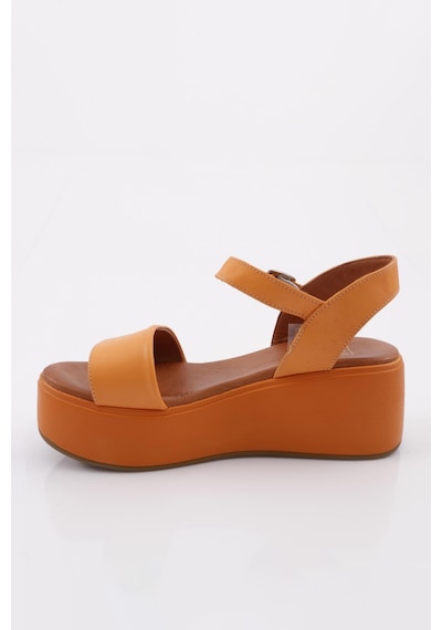 Dgn 6002 Kadin Kalin Taban Sandalet Orange