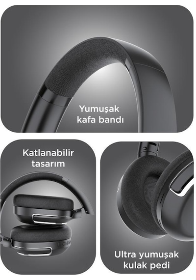 Torima HD60 Bluetooth Kulaklık Kulak Üstü Kablosuz Kulaklık