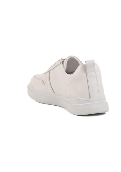 Beyaz Hakiki Deri Erkek Sneaker Premium 412 M Beyaz